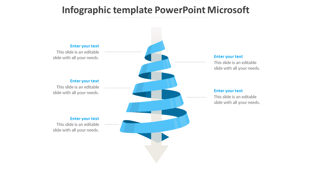 infographic template powerpoint microsoft-blue